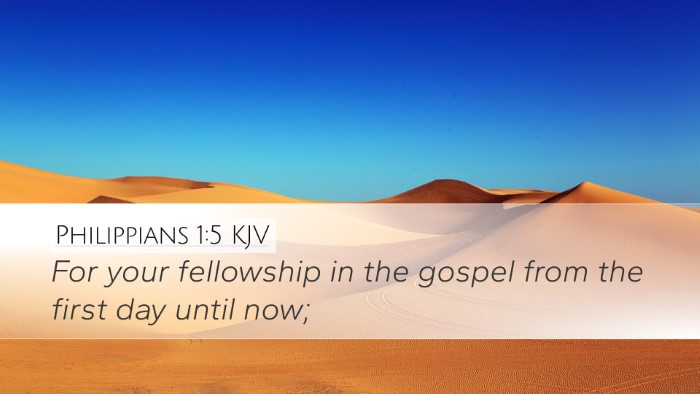 Philippians 1:5 Bible Commentary