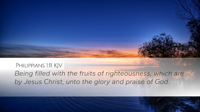 Philippians 1:11 Bible Commentary